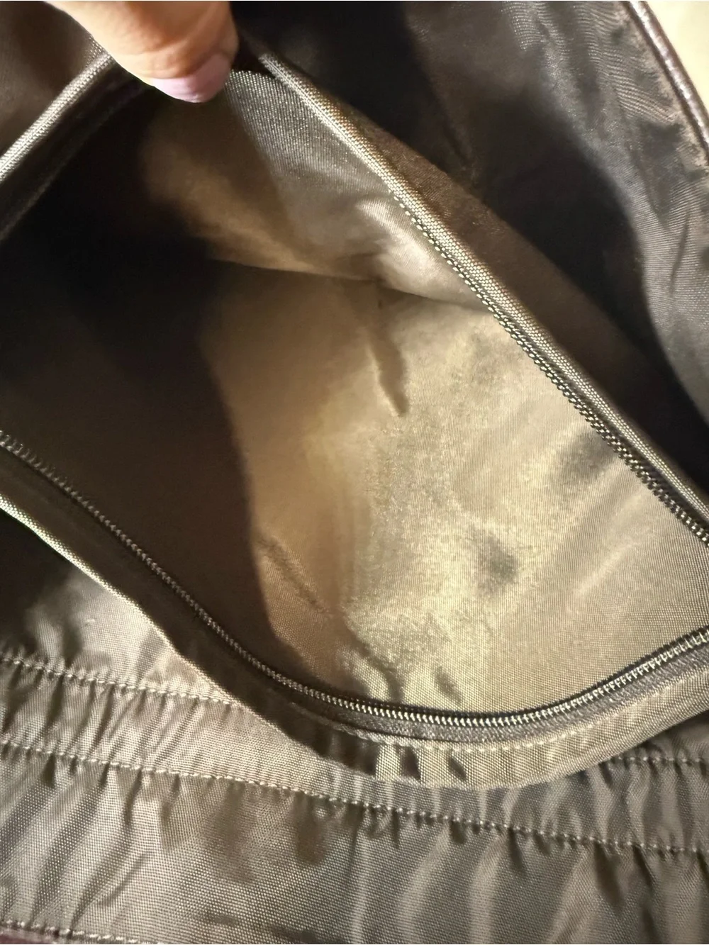 Allen Edmonds Dark Brown Grained Leather Messenger Bag